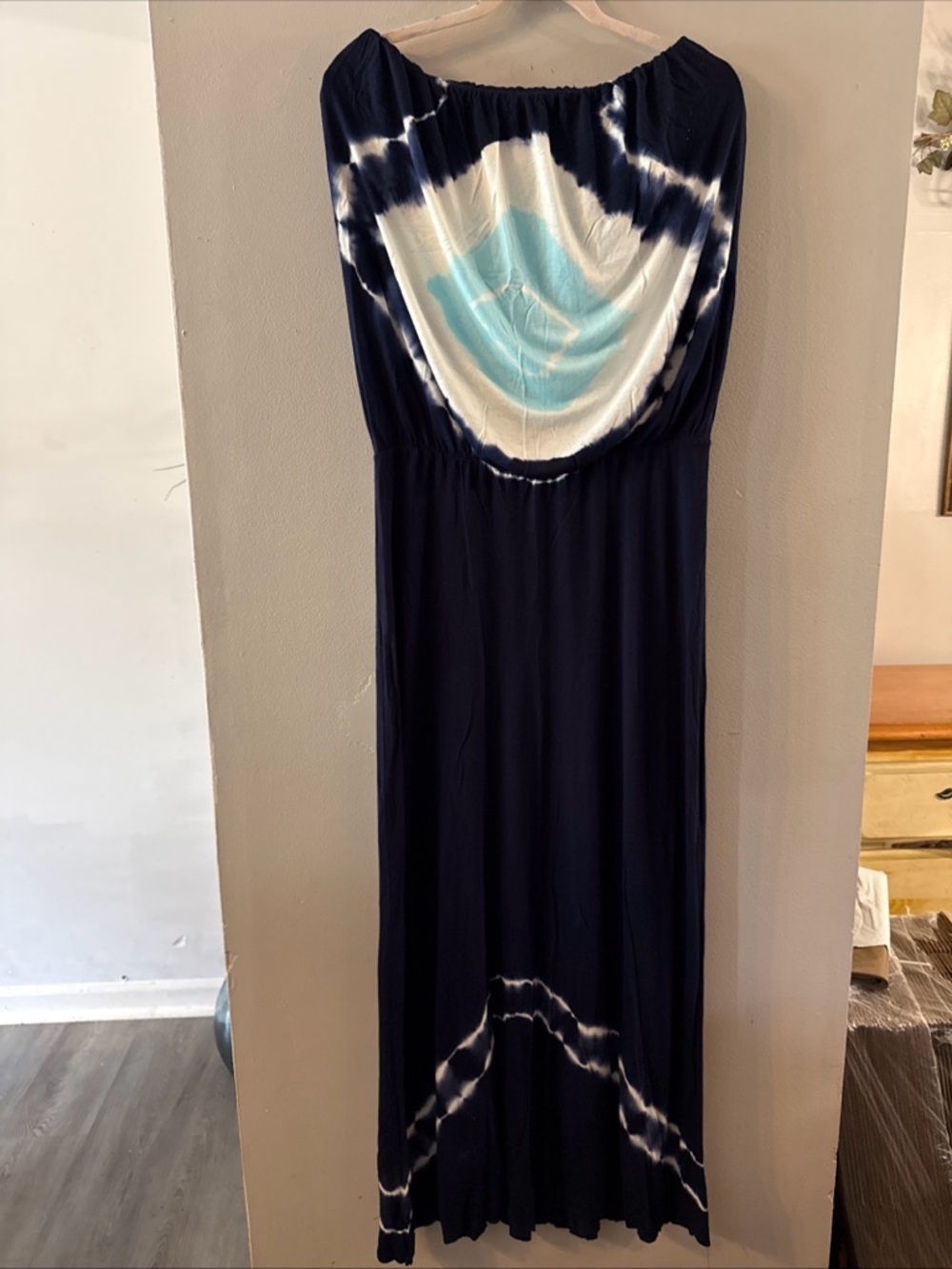 Young Fabulous Broke Maxi Dress Multicolor Tie Dye Sz L Crinkle Fairy